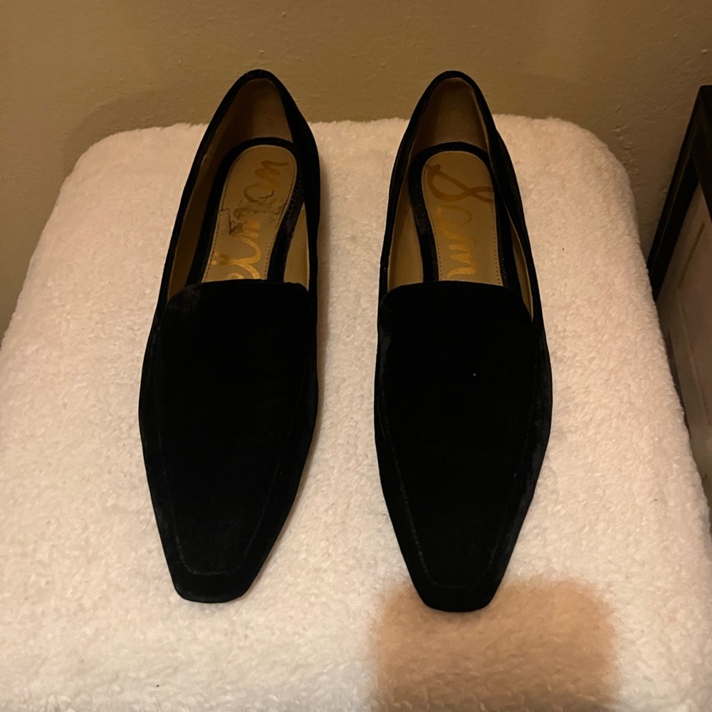 Black velvet Sam Edelman loafers